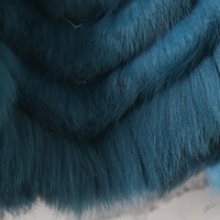 Veste en fourrure de renard véritable Tyan Winter, couleur turquoise, manches longues, doublure lisse, réversible, manteau en fourrure de lapin naturelle pour femmes