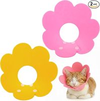 Lot de 2 colliers coniques souples en feutre, collier d'Elizabeth réglable, collier de récupération post-chirurgie anti-léchage pour chats et petits chiens