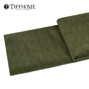 Cobertor de veludo verde com padrão em relevo Tiffany Home personalizado por atacado 240x70cm ecológico