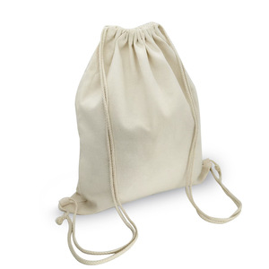Solid Color Canvas Drawstring Bag Cotton Fabric Unisex Sports <b>Backpack</b> Basketball Soccer Outdoor Sketching Bag - Product Image 3