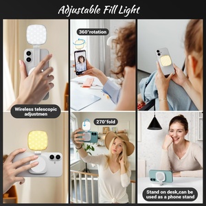 Luz LED de Bolsillo Portátil F680 para Fotografía al Aire Libre, Rotación de 360 Grados, Plegable, Magnética, Iluminación Fotográfica Móvil - Product Image 4
