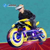 Simulador de Conducción de Motocicletas JAMMA VR Motor, Máquina de Juego de Carreras VR para Interiores con Luces LED RGB, Capacidad para 1 Jugador