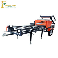 Machine à chanfreiner les bords de panneaux forestiers, scie à ruban horizontale automatique pour bois, moteur portable à essence 18KW