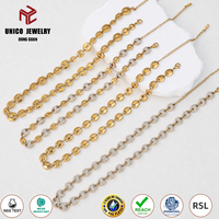 Collier à maillons pour femme en acier inoxydable plaqué or PVD 18 carats, motif grain de café, accessoires de mode, vente en gros de bijoux haut de gamme