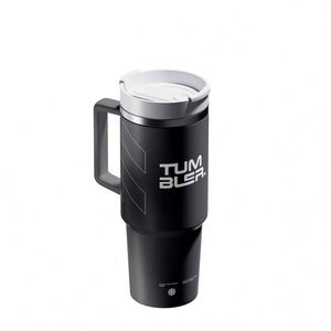 Custom Double Wall Stainless Steel Vacuum <b>Insulated</b> 40Oz H2.0 Can Diy <b>Tumbler</b> <b>With</b> Handle and <b>Straw</b> - Product Image 1