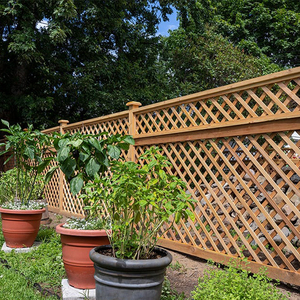 2024 mới sân sau WPC lưới/Gỗ nhựa composite vườn lưới nhựa trang trí lưới Bảng điều khiển - Product Image 1