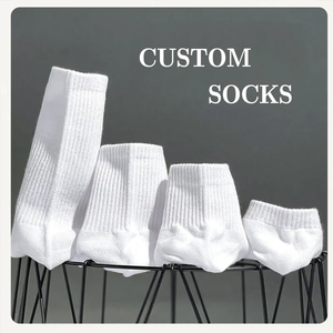 Nhà Sản Xuất OEM Giá Rẻ Nhất Unisex Thiết Kế Thêu Thư Chất Lượng Cao Thời Trang Trắng Người Đàn Ông Màu Đen Biểu Tượng Tùy Chỉnh Crew Vớ Thể Thao - Product Image 4