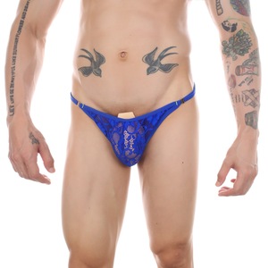 Đồ lót nam ren gợi cảm, lưng thấp, kiểu T-back, dây G-<span class=keywords><strong>string</strong></span>, quần lót kiểu sissy có dây lưng co giãn điều chỉnh được, thoải mái. - Product Image 6