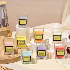 أكواب شموع زجاجية فاخرة مصنوعة يدويًا بنكهات مخصصة لحفلات الزفاف وديكور المنزل والكريسماس وعيد الفصح بروائح جذابة - Product Image 5