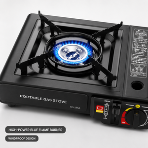 Réchaud à <span class=keywords><strong>gaz</strong></span> <span class=keywords><strong>butane</strong></span> portable à brûleur unique, cuisinière de <span class=keywords><strong>camping</strong></span>, barbecue d'extérieur pour pique-nique avec étui de transport - Product Image 4