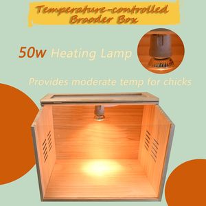 Boîte de couvaison en bois à température contrôlée avec lampe chauffante et ventilation pour volailles et reptiles - Product Image 2