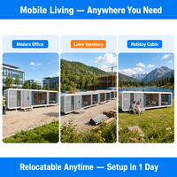 Casa Prefabricada Tipo Cabaña Apple P2, Glamping Dome Villa, Montada en Remolque, de Instalación Rápida, Eficiente Energéticamente, Alimentada por Energía Solar, Sin Conexión a la Red Eléctrica
