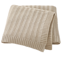 Couverture en coton tricoté de couleur unie pour bébé, serviette de bain, tissu d'emmaillotage, couette pour nourrissons, couverture de poussette