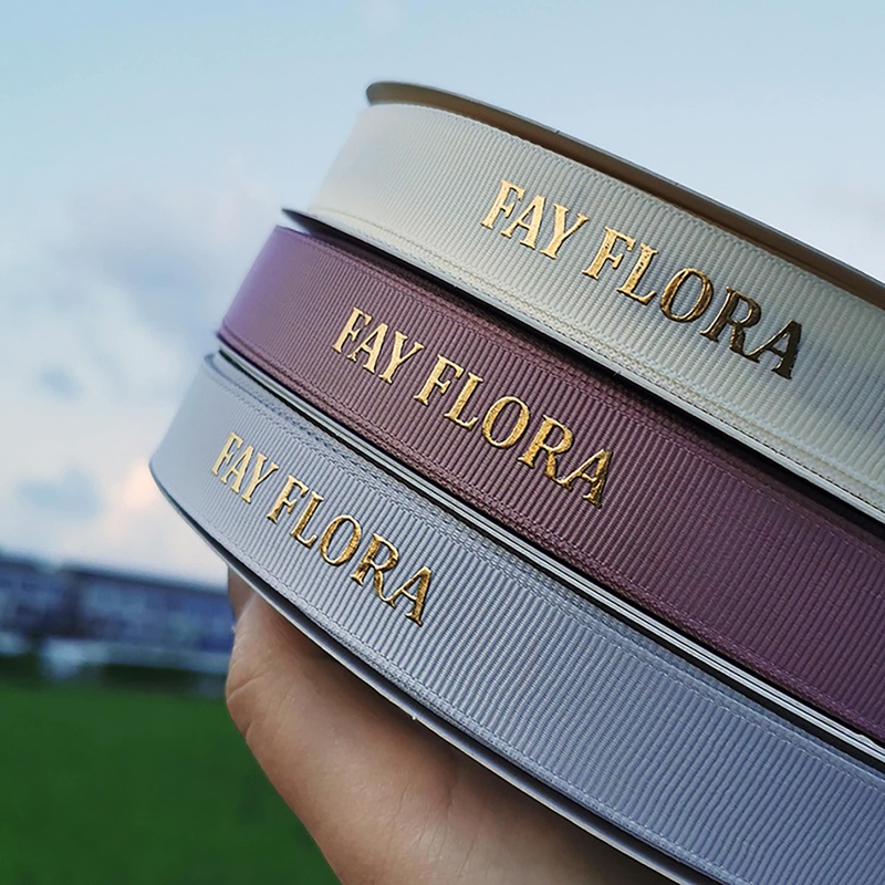 High Quality Custom Logo Grosgrain Ribbon