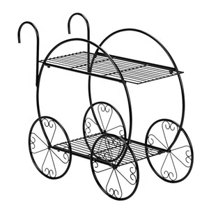 <span class=keywords><strong>2</strong></span> niveaux En Métal Rétro Plante Fleur Stand Porche Vélo Pot De Fleur Plante - Product Image 5
