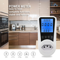 Medidor de Energía Digital BR Plug, Medidor de Potencia de Enchufe de CA, Monitor de Consumo de Electricidad Monofásico, 2% de Precisión, Certificado CE, Kilovatios