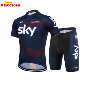 Ensemble de maillots de cyclisme pour hommes, manches courtes, vêtements de vélo respirants à séchage rapide avec short, <span class=keywords><strong>tenue</strong></span> de course de vélo de montagne sur <span class=keywords><strong>route</strong></span> - Product Image 2