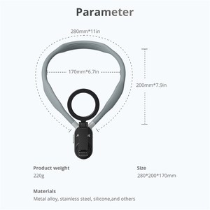 <span class=keywords><strong>AMORUS</strong></span> Nackenhalter für iPhone Samsung universell freisprechanlage POV Vlog magnetisch um den Hals Telefonhalterung - Product Image 4