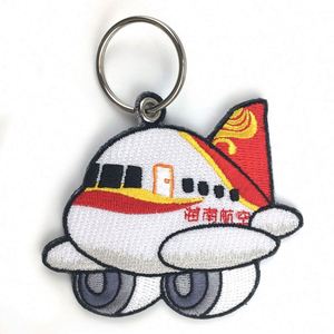 Hot Sale Personalized Embroidery Keychain with Custom Logo Promotional Fashion Woven Fabric <b>Key</b> <b>Tag</b> <b>Key</b> Chain - Product Image 3