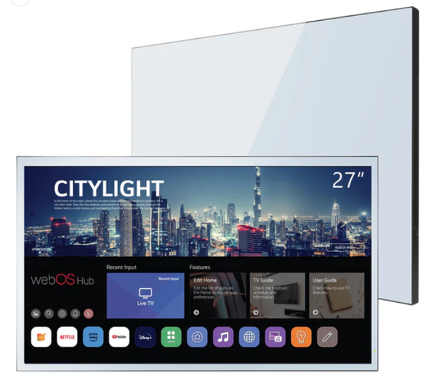 Soulaca 27" Waterproof Smart Mirror TV webOS Voice Control Built-in Tuner FHD Mirror TV
