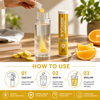 Comprimés effervescents de complexe de vitamines B, soutien énergétique, anti-fatigue, supplément B1 B2 B6 B12, étiquette privée OEM