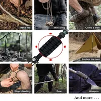 Bracelet Paracord Tactique Extérieur, Vente Chaude Cadeaux Randonnée Camouflage Paracord Bracelet