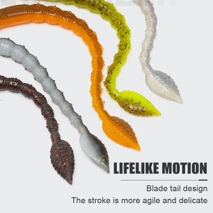 LUSHAZER 8 pz/lotto <span class=keywords><strong>Esche</strong></span> Morbide da Pesca in TPE 11cm 2.3g, Wobblers in <span class=keywords><strong>Silicone</strong></span> Bicolore per Carpe, Artificiali Galleggianti - Product Image 4