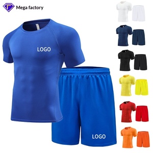 Ensemble short et t-shirt de sport en polyester à manches courtes, coupe ajustée, taille élastique, personnalisable avec le nom de l'équipe, pour le basketball professionnel, la course et l'entraînement - Product Image 5
