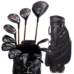 Ensemble <span class=keywords><strong>de</strong></span> <span class=keywords><strong>golf</strong></span> complet haut <span class=keywords><strong>de</strong></span> gamme, couleur noir doré, driver en titane, shaft en graphite, <span class=keywords><strong>droitier</strong></span>, grip en caoutchouc - Product Image 1