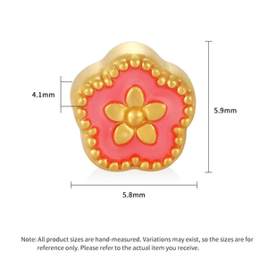 24K Solid Gold Chinese Style Beaded <b>Flower</b> <b>Bracelet</b> High Quality Wholesale Jewelry Findings & Components Accessory - Product Image 3