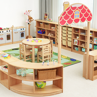 Paravent en bois Montessori Nature View pour la maternelle, cloison de salle pliable et durable, respectueuse de l'environnement, pour la crèche