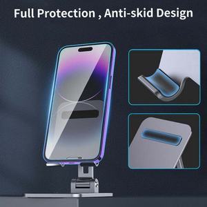 Soporte de Teléfono Plegable y Ajustable de Escritorio, Precio de Fábrica, Rotación de 360 Grados, Soporte de Aluminio para Teléfono Móvil - Product Image 6