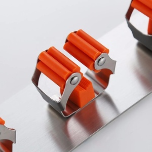 Supporto per mocio in acciaio inossidabile Organizer appendiabiti autoadesivo per scopa - Product Image 2