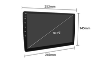 Lecteur MP5 2 DIN pour voiture 10,1 pouces, système multimédia Carplay, Android Auto, navigation GPS, autoradio, écran IPS