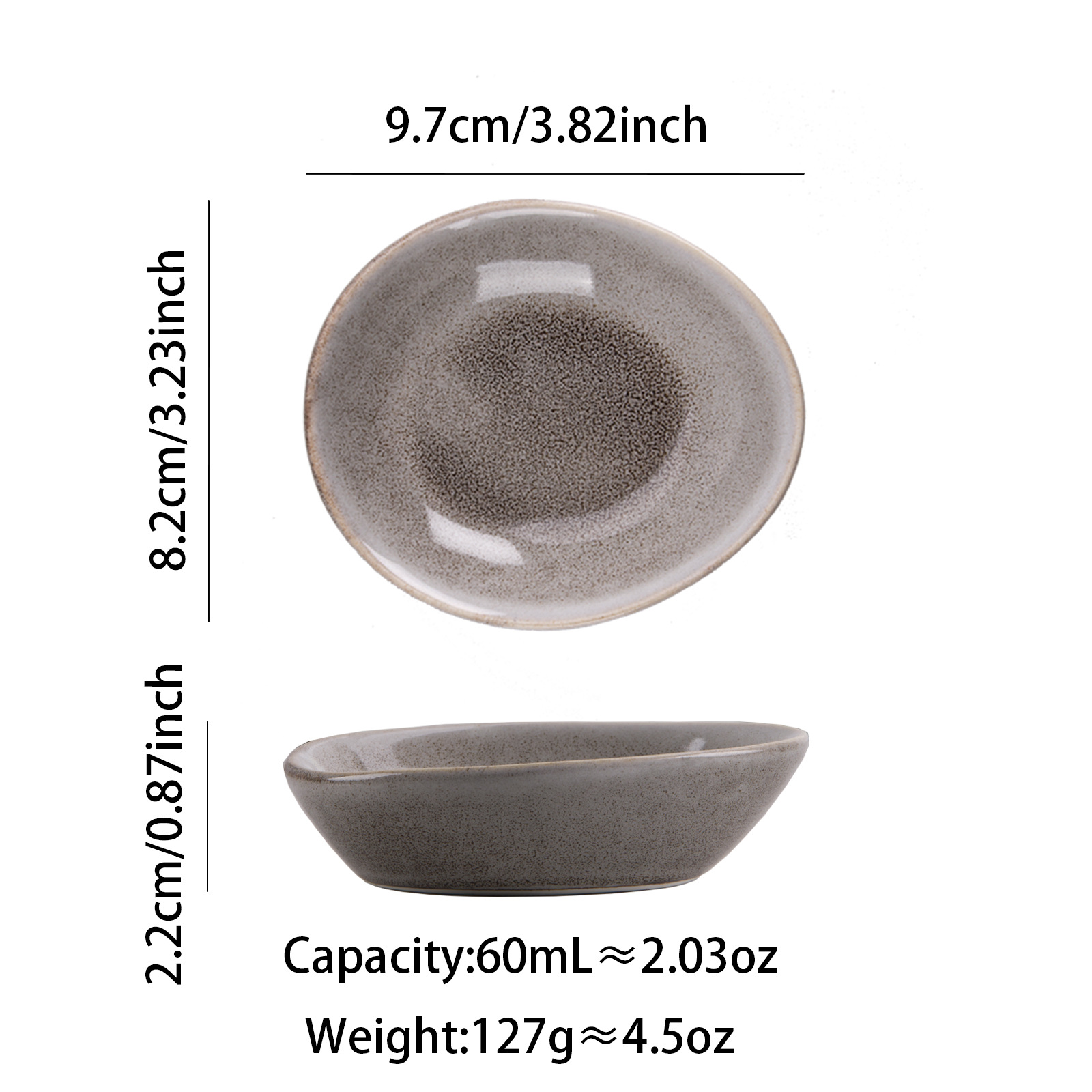 Vintage gray flavor plate