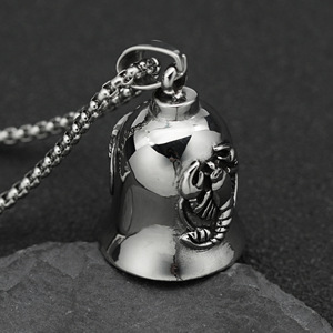 Cloche de moto vintage en acier inoxydable plaqué argent, avec logo personnalisé, couleur Lady Rider Gremlin <span class=keywords><strong>Bell</strong></span> Punk, porte-bonheur - Product Image 3