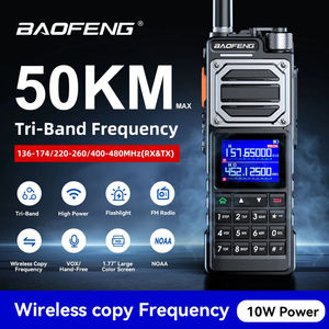 बाओफेंग UV-25 वाल्की टॉकी Uv25 त्रि-बैंड वायरलेस आवृत्ति नोआ टाइप-सी चार्जर मी लंबी रेंज हैम पोर्टेबल दो तरह रेडियो - Product Image 2