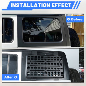 Ambull - Estante de Almacenamiento Lateral para Ventana Trasera de Jeep Wrangler JL 2018-2026, 4 Puertas, Panel Molle Metálico para Ventana Trasera - Product Image 3