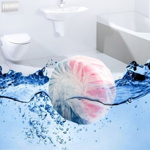 Bloque Limpiador de Inodoro Ecológico con Aroma a Rosa, Tableta Limpiadora de Inodoro con Burbujas Rosas y Azules - Product Image 2