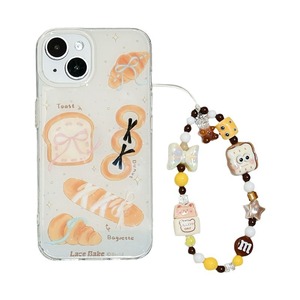 เคสโทรศัพท์ลายขนมปังปิ้งและครัวซองต์สไตล์เกาหลีแบบสองชั้นสำหรับ iPhone 17 Pro Max 16 15 14 13 - Product Image 5