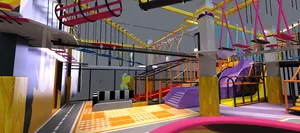 QILONG 어린이 놀이 장비 미로 게임 소프트 실내 놀이 장비 아이 대형 실내 놀이터 작은 기차 슬라이드 재미있는 다채로운