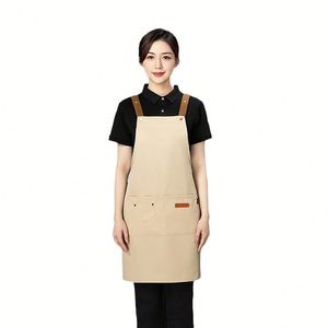 Tablier de cuisine personnalisé imprimé, nouveau tablier en coton imperméable et anti-taches pour vêtements de travail, vente en gros transfrontalière - Product Image 1