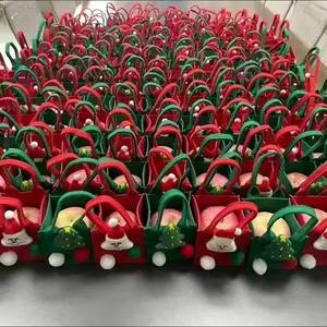 Sacs fourre-tout de Noël réutilisables avec logo personnalisé, forme de Père Noël, style mignon, pour vin, bonbons, cadeaux, usage décoratif - Product Image 5