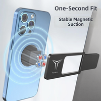 Support de téléphone portable et d'ordinateur portable de luxe, portable, anti-corrosion, en alliage d'aluminium flexible magnétique, avec logo OEM personnalisé, pour bureau, lit et tableau de bord de voiture