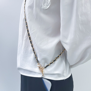 <span class=keywords><strong>Collier</strong></span> à bandoulière pour téléphone portable 120cm chaîne de téléphone portable en cuir métallique bandoulière de remplacement accessoires de lanière à bandoulière - Product Image 6