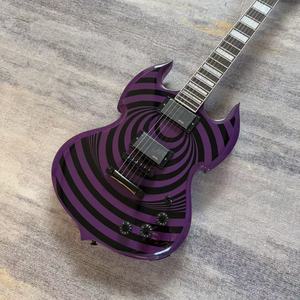 Guitarra Eléctrica <span class=keywords><strong>Odin</strong></span> Zakk de Alta Calidad con Cuerpo de Caoba, 6 Cuerdas, Estilo Anillo Negro y Verde, con Pastillas Equipadas y Herrajes Dorados en los Extremos de los Trastes - Product Image 6