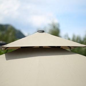 Parasol Roma en aluminium pour extérieur, 3*3M, double couche, pare-soleil suspendu, imperméable, design moderne, mobilier d'extérieur - Product Image 3