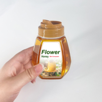 Botella de Plástico para Miel sin BPA con Tapas, Tarro de Miel Transparente para Alimentos, 300g 500g 1000g, Botellas Cilíndricas de Plástico para Alimentos