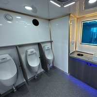 Remorque WC mobile de luxe de 800 cm pour toilettes publiques et sanitaires