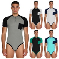 Combinaison moulante color block pour homme, justaucorps, tenue de sport, de natation, de danse, vêtements de gym pour fabricants